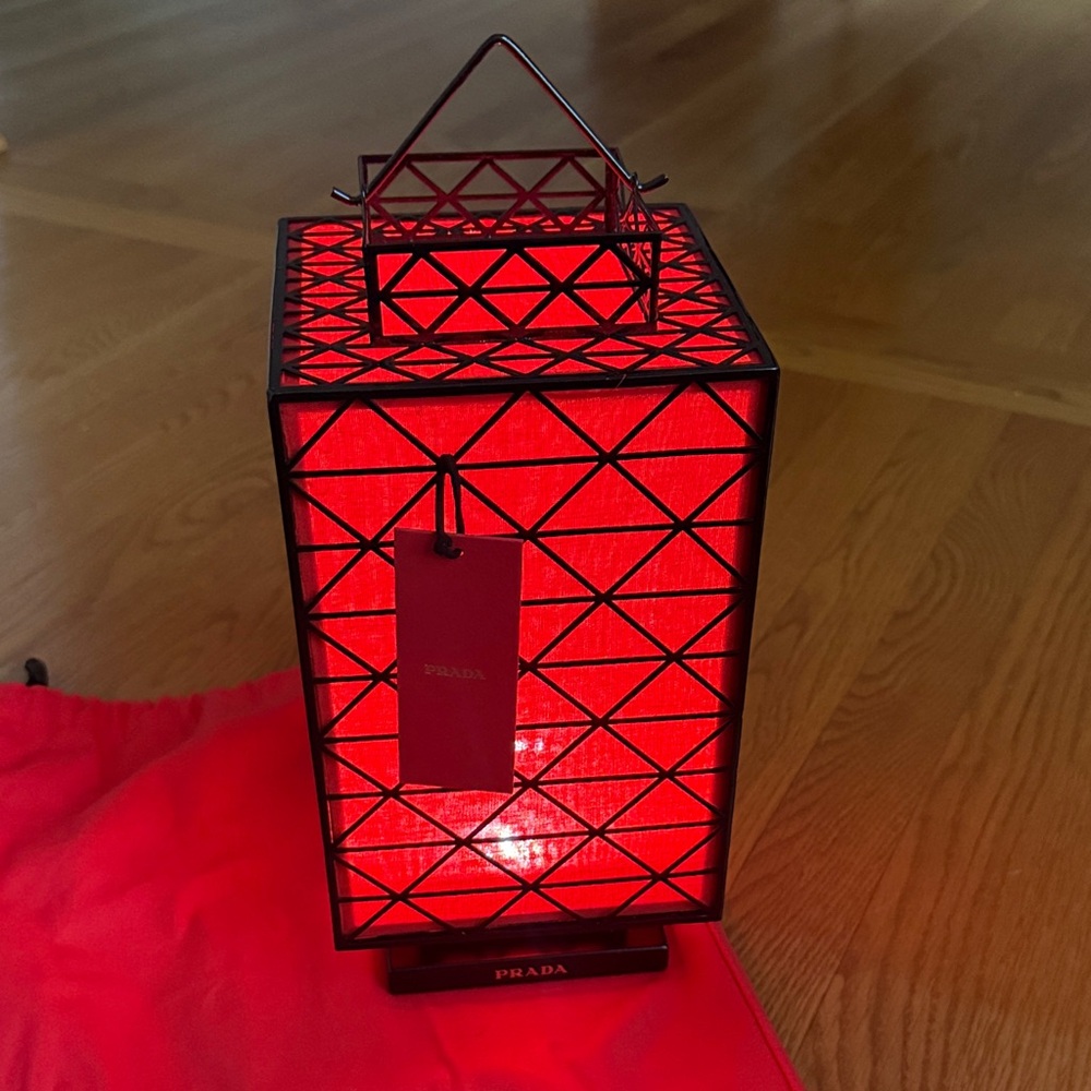 Prada Red Geometric Lantern - Picture 5 of 7